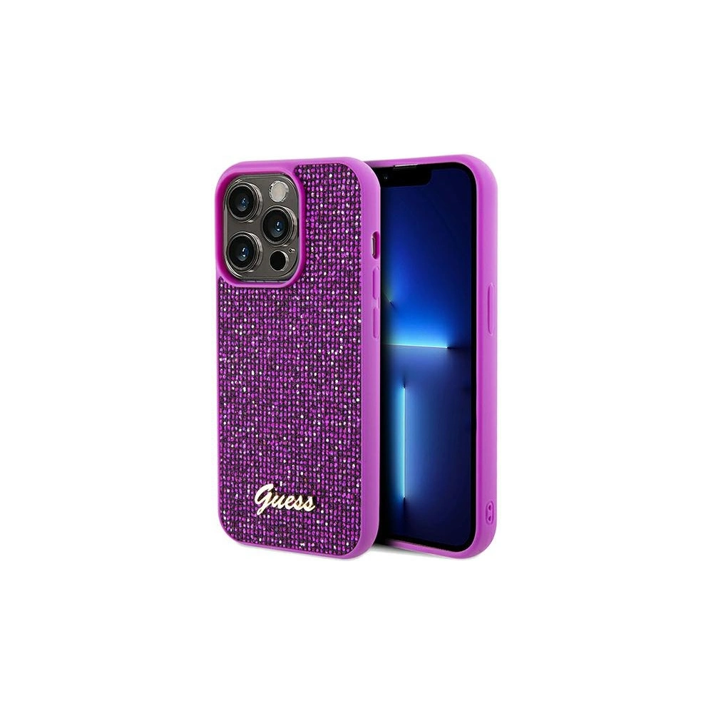 Hurtownia GSM - Case Guess GUHCP14XPMSDGSF Apple iPhone 14 Pro Max Hardcase Disco Metal Script fuchsia/fuchsia - GUE3079 - {ean13} - Hurt