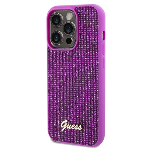 Etui Guess GUHCP14XPMSDGSF Apple iPhone 14 Pro Max hardcase Disco Metal Script fuksja/fuschia