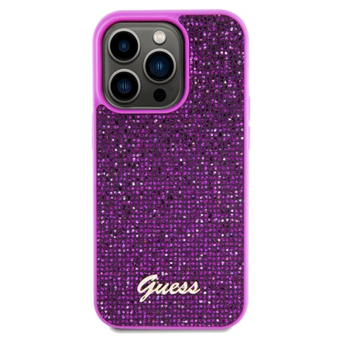 Etui Guess GUHCP14XPMSDGSF Apple iPhone 14 Pro Max hardcase Disco Metal Script fuksja/fuschia