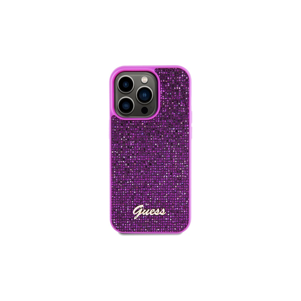 Hurtownia GSM - Case Guess GUHCP14XPMSDGSF Apple iPhone 14 Pro Max Hardcase Disco Metal Script fuchsia/fuchsia - GUE3079 - {ean13} - Hurt