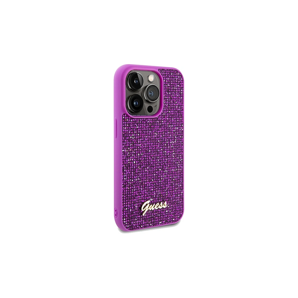 Hurtownia GSM - Case Guess GUHCP14XPMSDGSF Apple iPhone 14 Pro Max Hardcase Disco Metal Script fuchsia/fuchsia - GUE3079 - {ean13} - Hurt