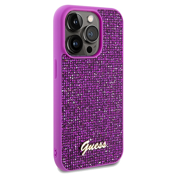 Kryt Guess GUHCP14XPMSDGSF Apple iPhone 14 Pro Max hardcase Disco Metal Script fuschia