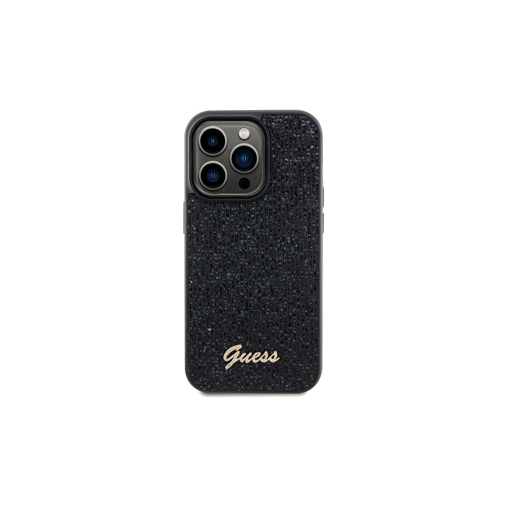 Hurtownia GSM - Case Guess GUHCP14XPMSDGSK Apple iPhone 14 Pro Max Hardcase Disco Metal Script schwarz/black - GUE3080 - {ean13} - Hurt