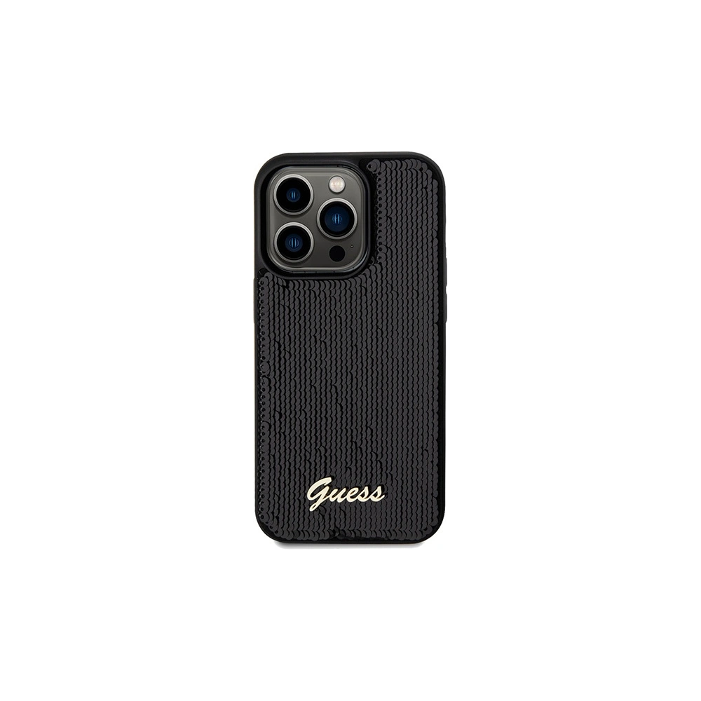 Hurtownia GSM - Etui Guess GUHCP14XPSFDGSK Apple iPhone 14 Pro Max hardcase Sequin Script Metal negru/black - GUE3081 - {ean13} - Hurt