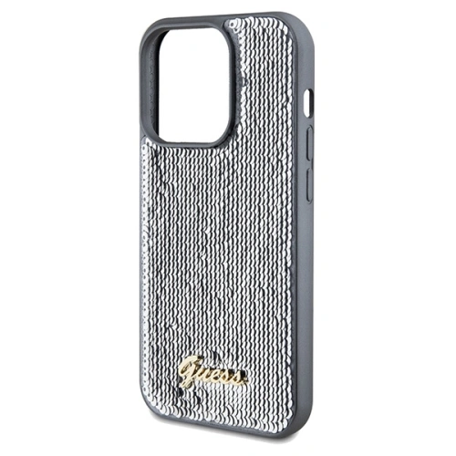 Etui Guess GUHCP14XPSFDGSS Apple iPhone 14 Pro Max hardcase Sequin Script Metal srebrny/silver