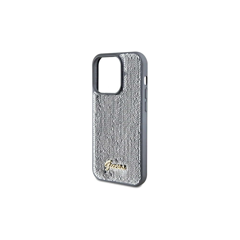 Hurtownia GSM - Etui Guess GUHCP14XPSFDGSS Apple iPhone 14 Pro Max hardcase Sequin Script Metal argintiu/silver - GUE3082 - {ean13} - Hurt