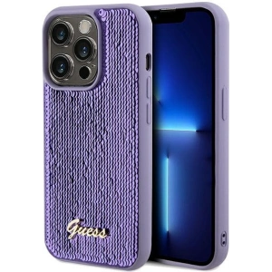 Hurtownia GSM - Case Guess GUHCP14XPSFDGSU Apple iPhone 14 Pro Max Hardcase Sequin Script Metal lila/purple - GUE3083 - {ean13} - Hurt