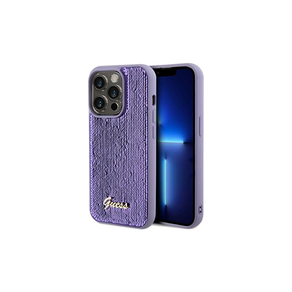 Hurtownia GSM - Etui Guess GUHCP14XPSFDGSU Apple iPhone 14 Pro Max hardcase Sequin Script Metal violet/purple - GUE3083 - {ean13} - Hurt