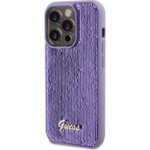 Hurtownia GSM - Case Guess GUHCP14XPSFDGSU Apple iPhone 14 Pro Max Hardcase Sequin Script Metal lila/purple - GUE3083 - {ean13} - Hurt