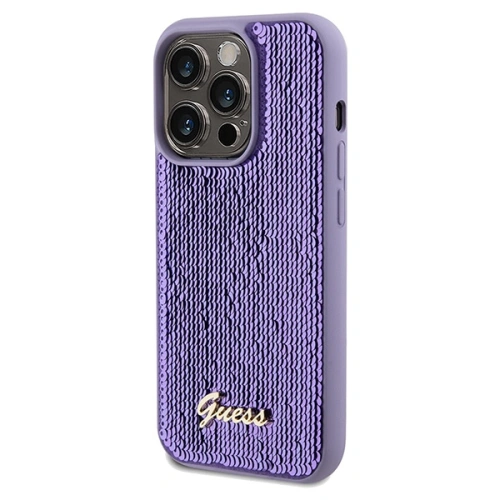Etui Guess GUHCP14XPSFDGSU Apple iPhone 14 Pro Max hardcase Sequin Script Metal fioletowy/purple