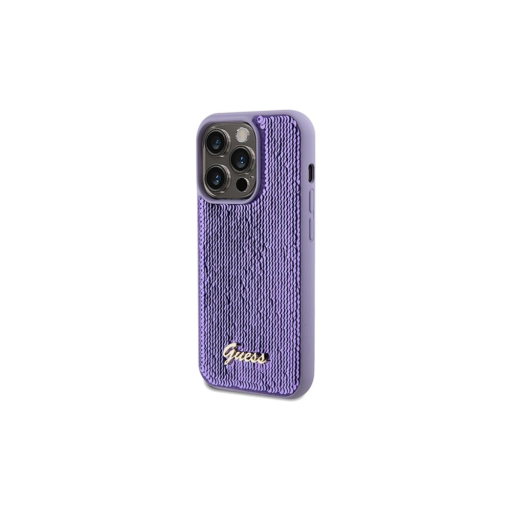 Hurtownia GSM - Etui Guess GUHCP14XPSFDGSU Apple iPhone 14 Pro Max hardcase Sequin Script Metal fialový/purple - GUE3083 - {ean13} - Hurt