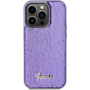Guess GUHCP14XPSFDGSU Apple iPhone 14 Pro Max hardcase Sequin Script Metal purple