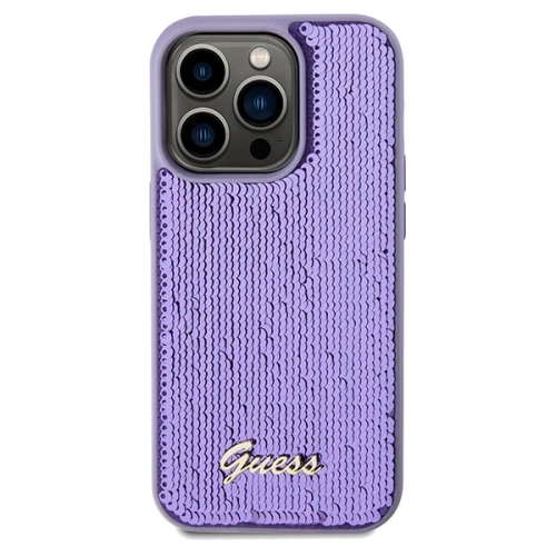 Etui Guess GUHCP14XPSFDGSU Apple iPhone 14 Pro Max hardcase Sequin Script Metal fioletowy/purple
