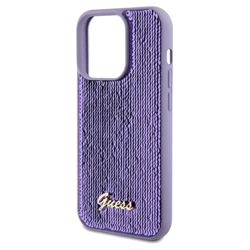 Etui Guess GUHCP14XPSFDGSU Apple iPhone 14 Pro Max hardcase Sequin Script Metal fioletowy/purple