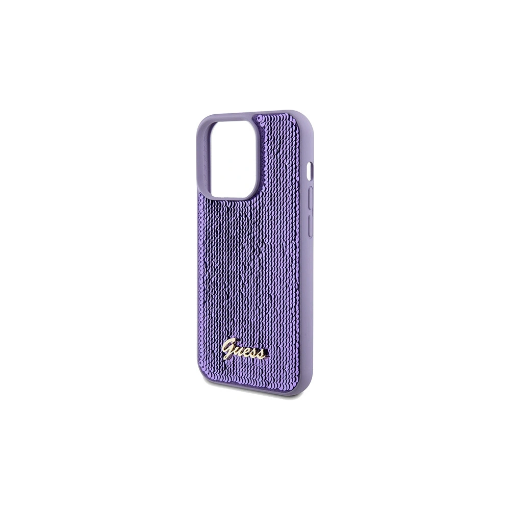 Hurtownia GSM - Case Guess GUHCP14XPSFDGSU Apple iPhone 14 Pro Max Hardcase Sequin Script Metal lila/purple - GUE3083 - {ean13} - Hurt