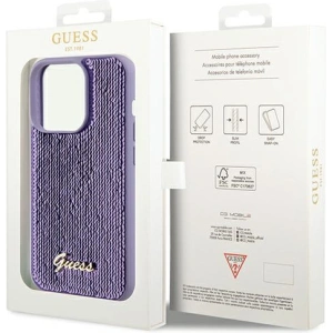 Guess GUHCP14XPSFDGSU Apple iPhone 14 Pro Max hardcase Sequin Script Metal purple