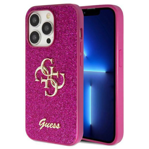 Guess Distributor - 3666339147525 - GUE3088 - Guess GUHCP15LHG4SGU Apple iPhone 15 Pro hardcase Glitter Script Big 4G purple - B2B homescreen