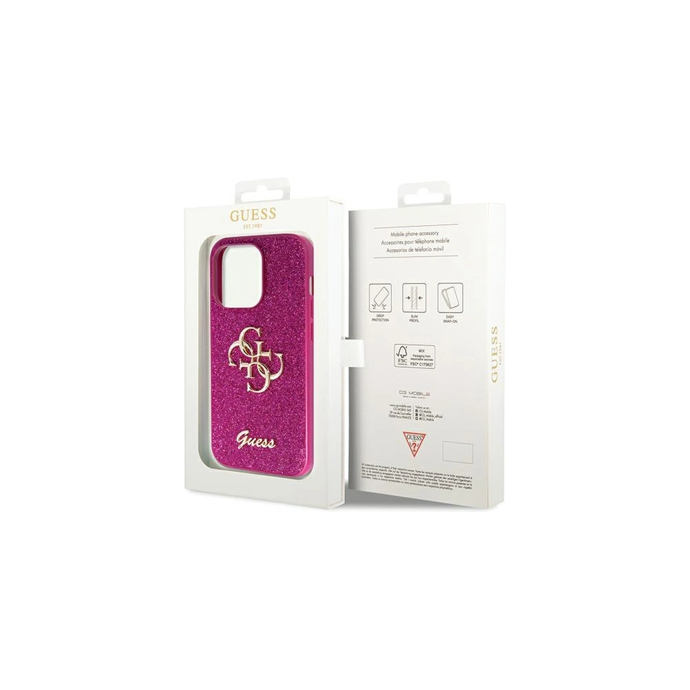 Hurtownia GSM - Etui Guess GUHCP15LHG4SGU Apple iPhone 15 Pro hardcase Glitter Script Big 4G violet/purple - GUE3088 - {ean13} - Hurt