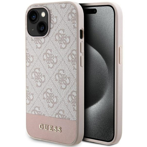 Hurtownia Guess - 3666339203405 - GUE3089 - Etui Guess GUHCP15SG4GLPI Apple iPhone 15 / 14 hard case 4G Stripe Collection różowy/pink - B2B homescreen