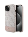 Etui Guess GUHCP15SG4GLPI Apple iPhone 15 / 14 tvrdý obal 4G Stripe Collection růžový/pink
