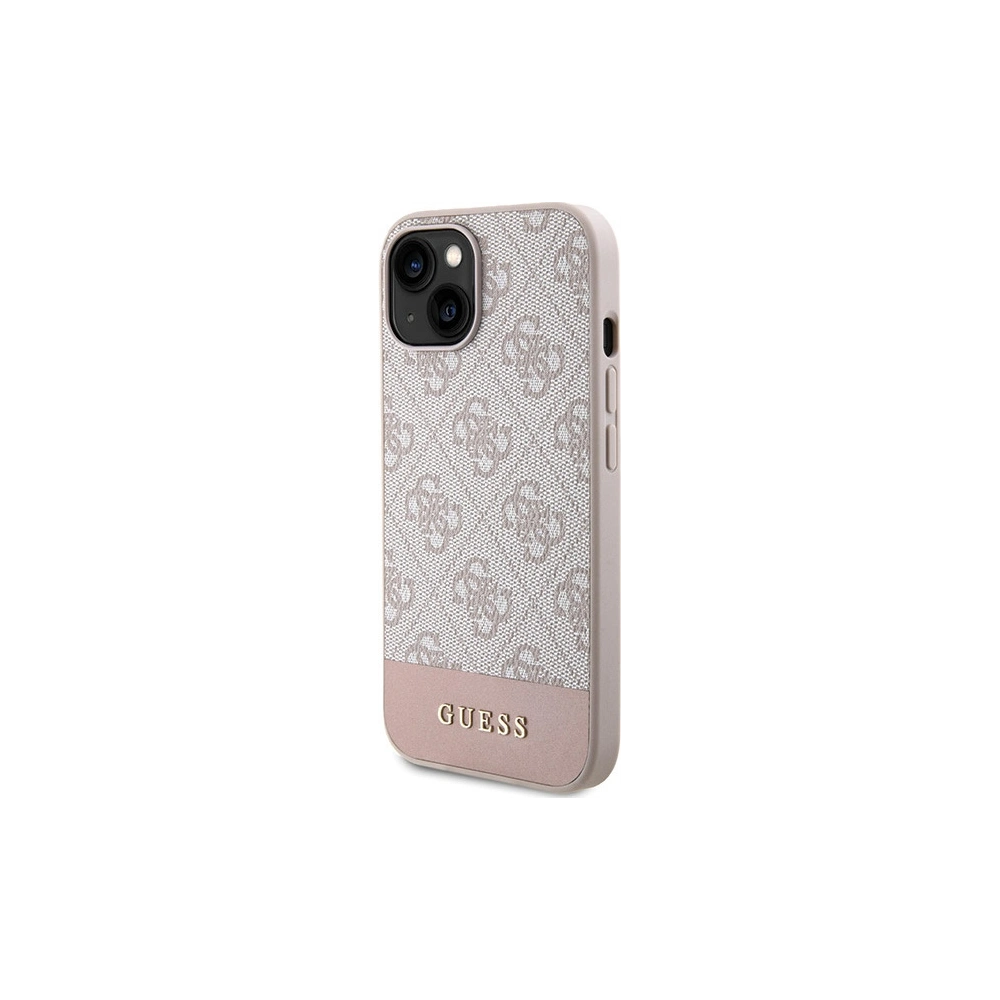 Hurtownia GSM - Etui Guess GUHCP15SG4GLPI Apple iPhone 15 / 14 tvrdý obal 4G Stripe Collection růžový/pink - GUE3089 - {ean13} - Hurt