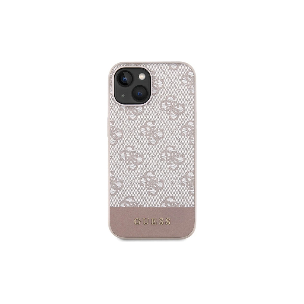 Hurtownia GSM - Etui Guess GUHCP15SG4GLPI Apple iPhone 15 / 14 tvrdý obal 4G Stripe Collection růžový/pink - GUE3089 - {ean13} - Hurt