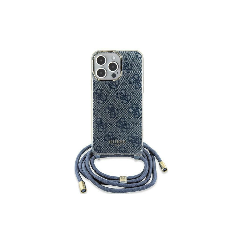 Hurtownia GSM - Etui Guess GUHCP15SHC4SEB Apple iPhone 15 / 14 hardcase Crossbody Cord 4G Print modrý/blue - GUE3090 - {ean13} - Hurt