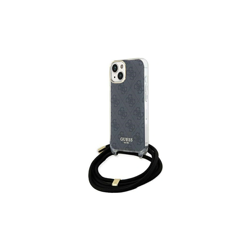 Hurtownia GSM - Etui Guess GUHCP15SHC4SEK Apple iPhone 15 / 14 hardcase Crossbody Cord 4G Print černý/black - GUE3091 - {ean13} - Hurt