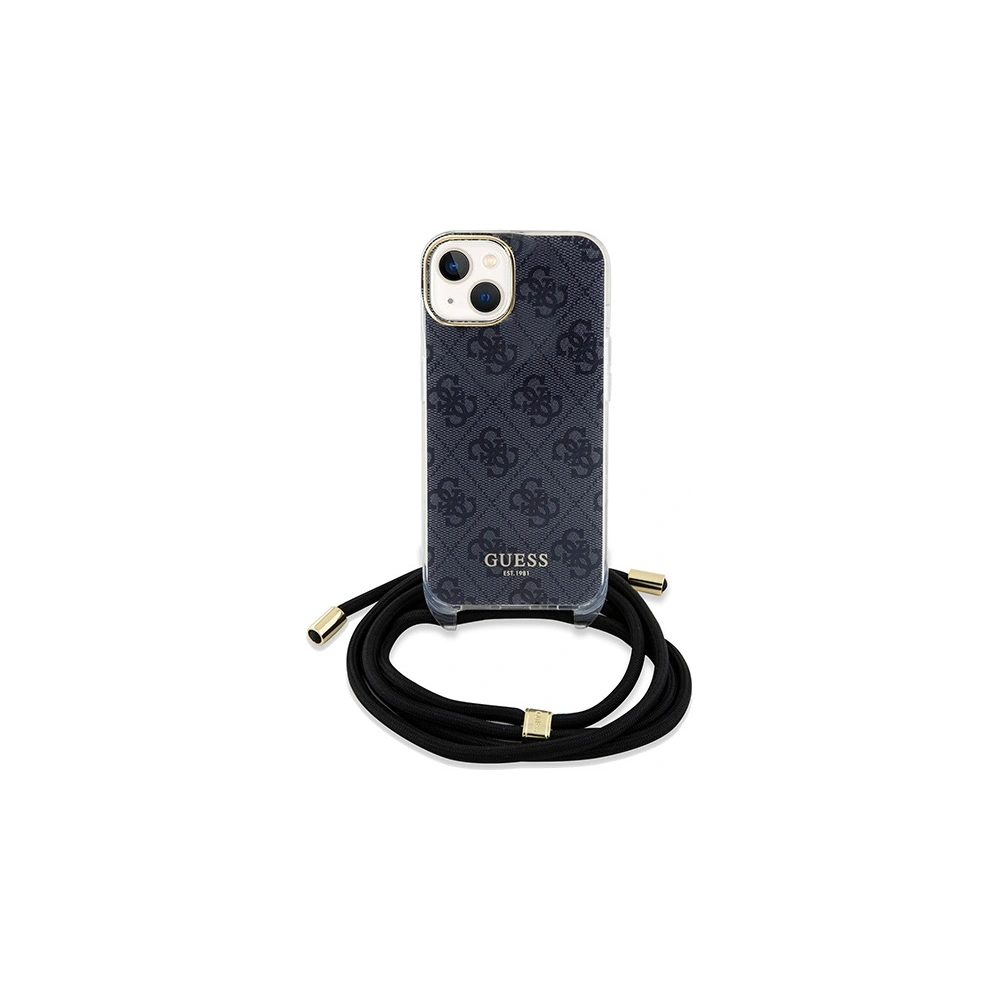 Hurtownia GSM - Etui Guess GUHCP15SHC4SEK Apple iPhone 15 / 14 hardcase Crossbody Cord 4G Print černý/black - GUE3091 - {ean13} - Hurt
