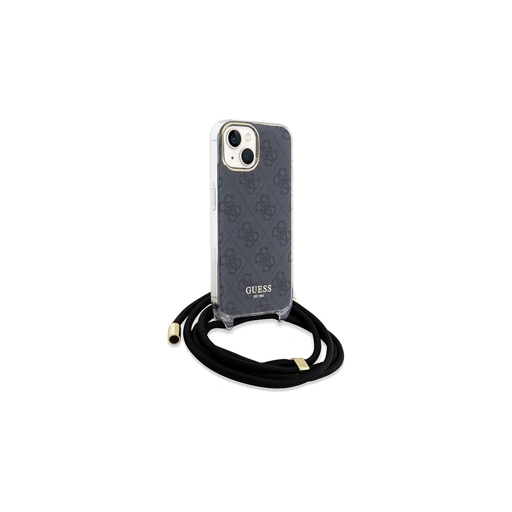 Hurtownia GSM - Etui Guess GUHCP15SHC4SEK Apple iPhone 15 / 14 hardcase Crossbody Cord 4G Print černý/black - GUE3091 - {ean13} - Hurt