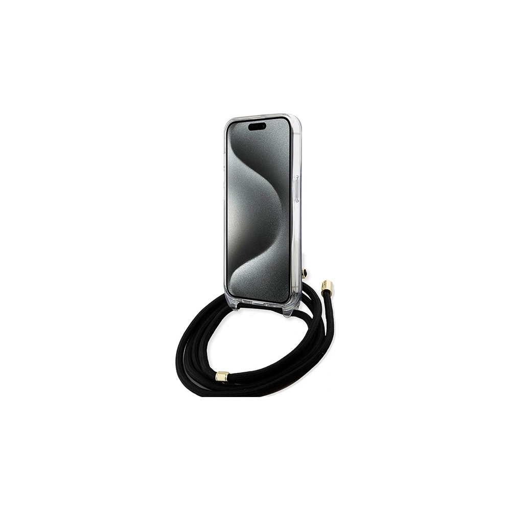 Hurtownia GSM - Etui Guess GUHCP15SHC4SEK Apple iPhone 15 / 14 hardcase Crossbody Cord 4G Print černý/black - GUE3091 - {ean13} - Hurt