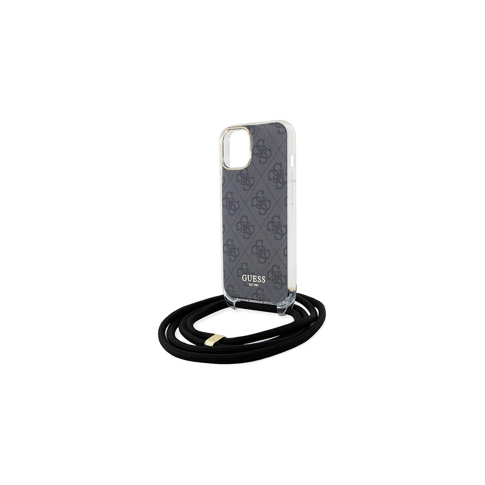 Hurtownia GSM - Etui Guess GUHCP15SHC4SEK Apple iPhone 15 / 14 hardcase Crossbody Cord 4G Print černý/black - GUE3091 - {ean13} - Hurt