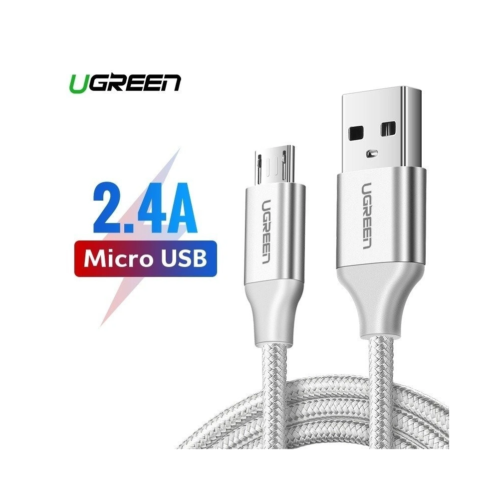Hurtownia GSM - Kabel micro USB UGREEN QC 3.0 2.4A 1m (biały) - UGR061WHT - {ean13} - Hurt