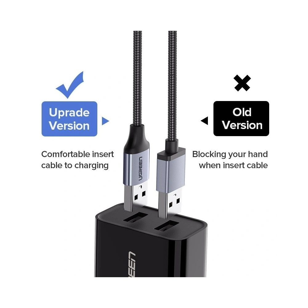 Hurtownia GSM - Kabel micro USB UGREEN QC 3.0 2.4A 1m (biały) - UGR061WHT - {ean13} - Hurt