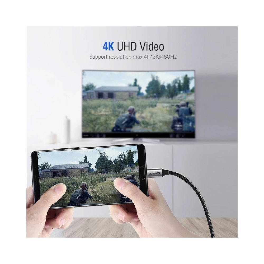 Hurtownia GSM - 1.5m USB-C zu HDMI UGREEN 4K UHD Kabel (schwarz) - UGR064BLK - {ean13} - Hurt