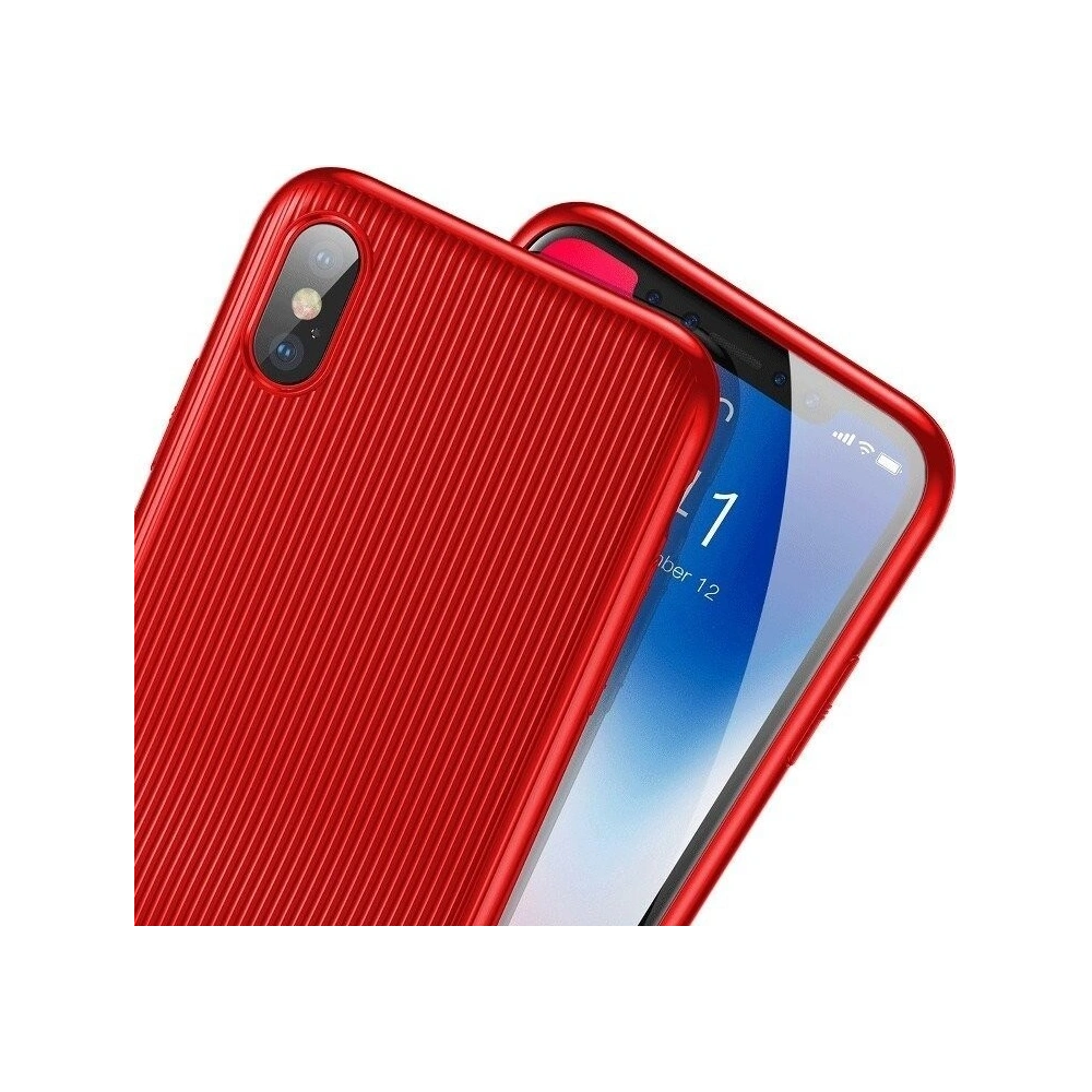 Hurtownia GSM - Etui cu adaptor audio Baseus Audio Case pentru iPhone X (roșu) - BSU523RED - {ean13} - Hurt