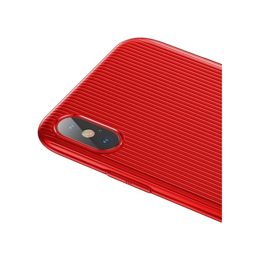 Hurtownia GSM - Etui z adapterem audio Baseus Audio Case do iPhone X (czerwone) - BSU523RED - {ean13} - Hurt