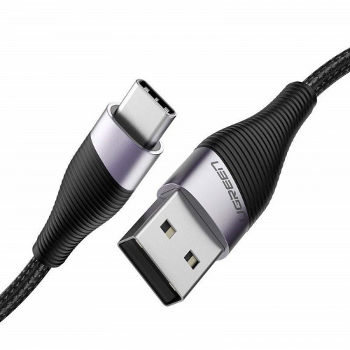 Ugreen Distributor - 6957303862047 - UGR067BLK - Nickel plated USB-C QC3.0 Cable UGREEN 1,5m with aluminium plug Black - B2B homescreen