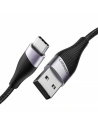 Niklowany kabel USB-C QC3.0 UGREEN 0.5m z aluminiową wtyczką (czarny)
