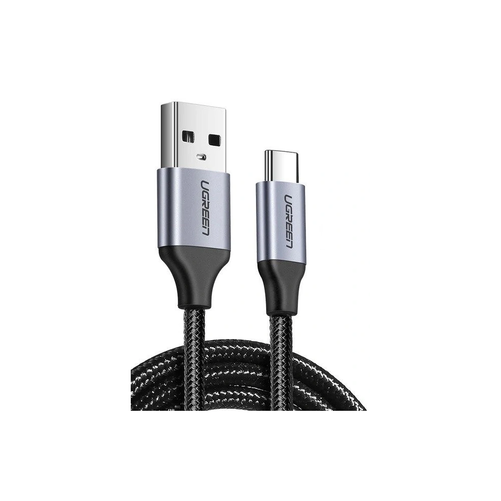 Hurtownia GSM - Niklowany kabel USB-C QC3.0 UGREEN 2m z aluminiową wtyczką czarny - UGR068BLK - {ean13} - Hurt