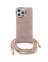 Guess GUHCP15SHC4SEP Apple iPhone 15 / 14 hardcase Crossbody Cord 4G Print pink