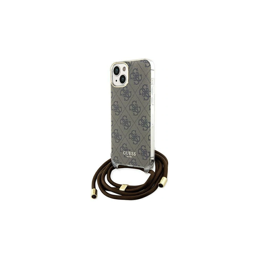 Hurtownia GSM - Etui Guess GUHCP15SHC4SEW Apple iPhone 15 / 14 hardcase Crossbody Cord 4G Print maroniu/brown - GUE3094 - {ean13} - Hurt
