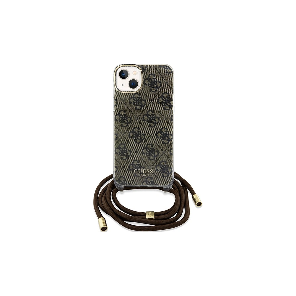 Hurtownia GSM - Etui Guess GUHCP15SHC4SEW Apple iPhone 15 / 14 hardcase Crossbody Cord 4G Print hnědý/brown - GUE3094 - {ean13} - Hurt