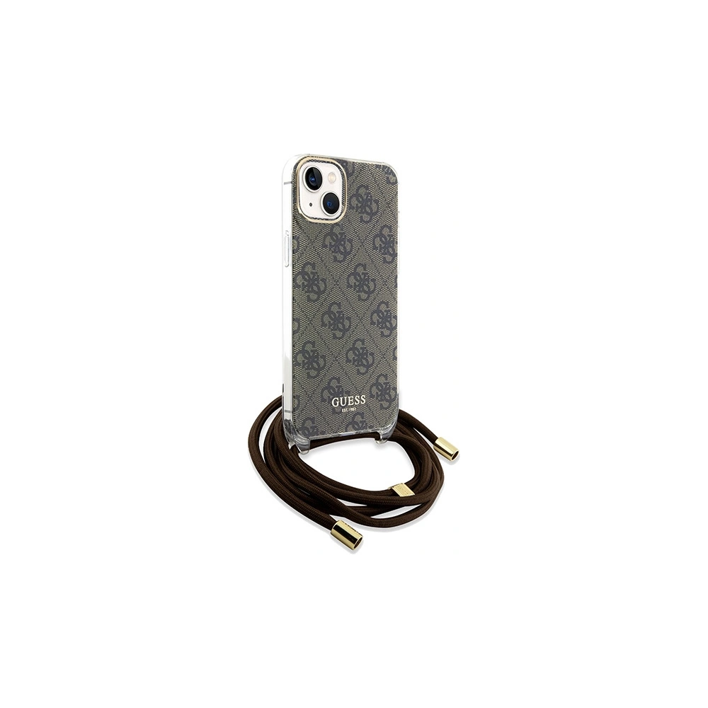 Hurtownia GSM - Etui Guess GUHCP15SHC4SEW Apple iPhone 15 / 14 hardcase Crossbody Cord 4G Print maroniu/brown - GUE3094 - {ean13} - Hurt