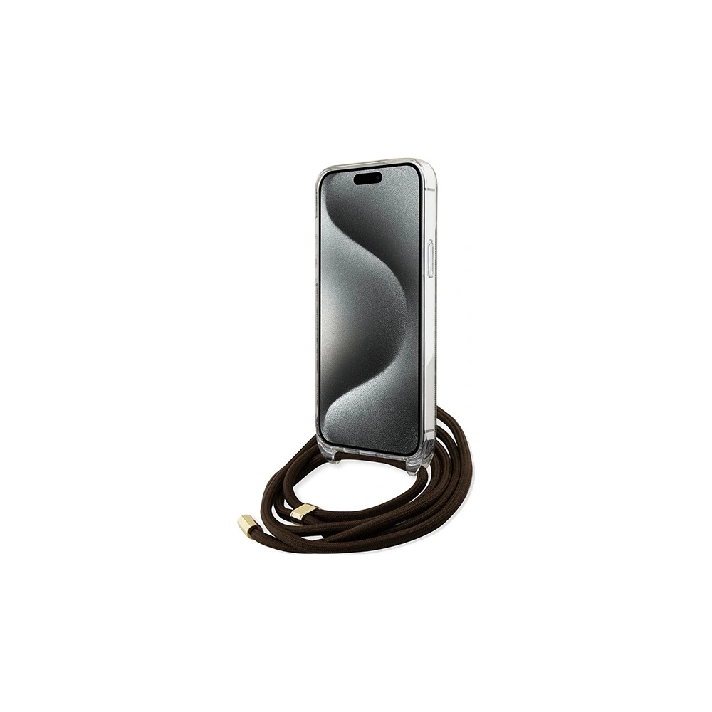 Hurtownia GSM - Etui Guess GUHCP15SHC4SEW Apple iPhone 15 / 14 hardcase Crossbody Cord 4G Print hnědý/brown - GUE3094 - {ean13} - Hurt