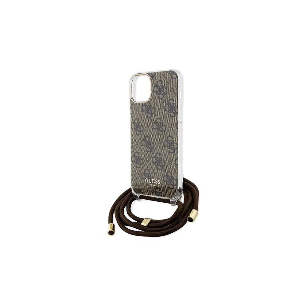 Hurtownia GSM - Etui Guess GUHCP15SHC4SEW Apple iPhone 15 / 14 hardcase Crossbody Cord 4G Print hnědý/brown - GUE3094 - {ean13} - Hurt