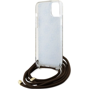 Etui Guess GUHCP15SHC4SEW Apple iPhone 15 / 14 hardcase Crossbody Cord 4G Print brązowy/brown