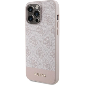 Hurtownia GSM - Etui Guess GUHCP15XG4GLPI Apple iPhone 15 Pro Max tvrdý obal 4G Stripe Collection růžový/pink - GUE3095 - {ean13} - Hurt