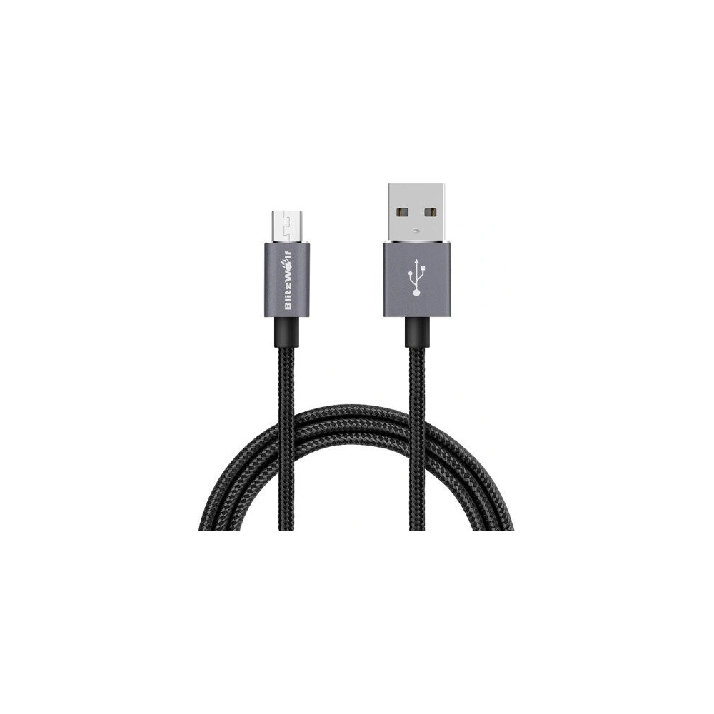 Hurtownia GSM - Kabel Micro USB do smartfonów BlitzWolf BW-MC2, 1,8 metra, czarny - BLZ071BLK - {ean13} - Hurt