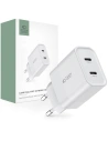 Hálózati töltő Tech-Protect C20W Hálózati Töltő 2xUSB-C, PD, 20W Fehér
